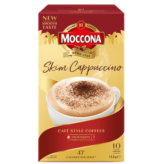 moccona sachet skim cappuccino packshot Background Removed
